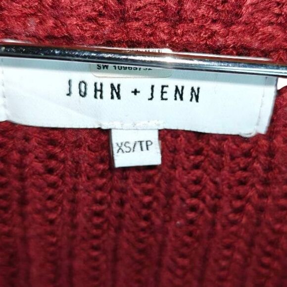 John + Jenn Burgundy Knit Cottagecore Cardigan Sweater - Picture 6 of 7